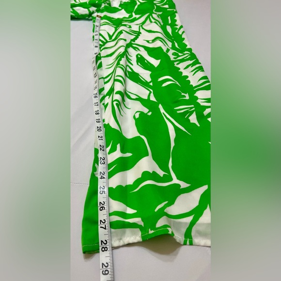 Lilly Pulitzer Size XS Palm Print Back Zip Silk Slip Maxi Jumpsuit Romper - Picture 7 of 7